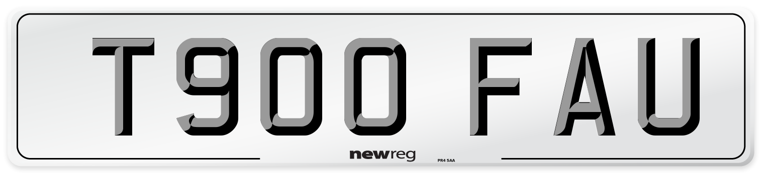 T900 FAU Number Plate from New Reg